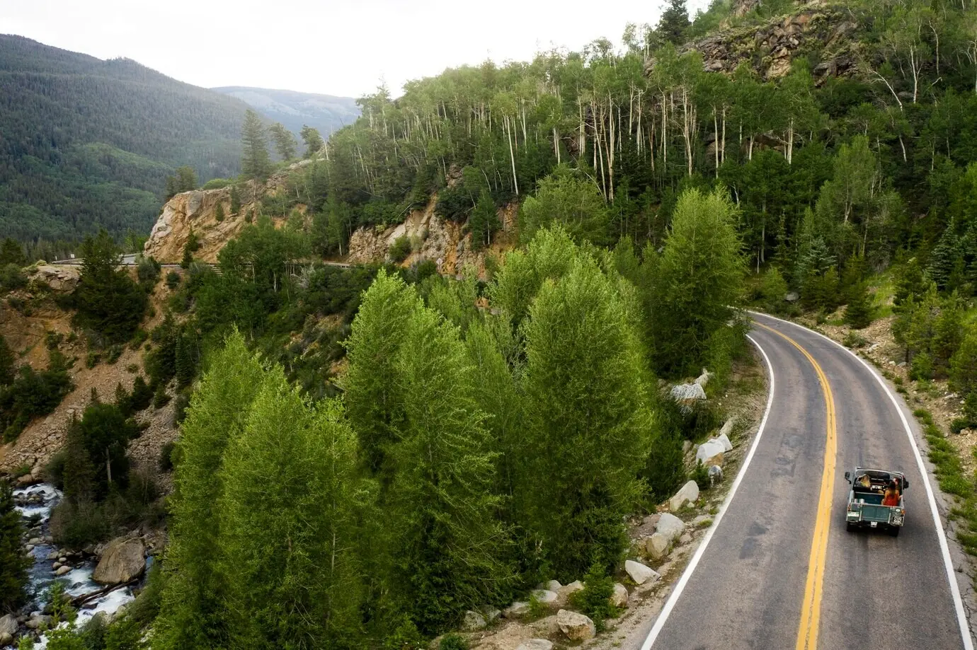 Beautiful mountain road scenery